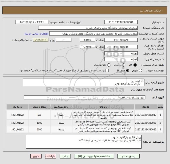 استعلام تولید روز 
دارای استاندارهای لازم 
پک کامل 
بازه پرداختی 2 ماه