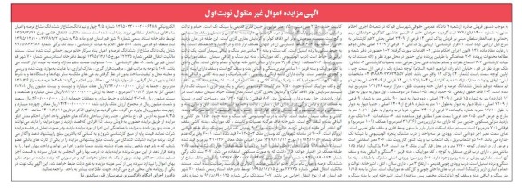 مزایده فروش پلاک ثبتی 14 فرعی از 7409 اصلی