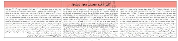 مزایده پلاک ثبتی فرعی 1593 از اصلی 1947