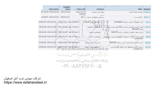 استعلام، استعلام هنداسبری گردنی...