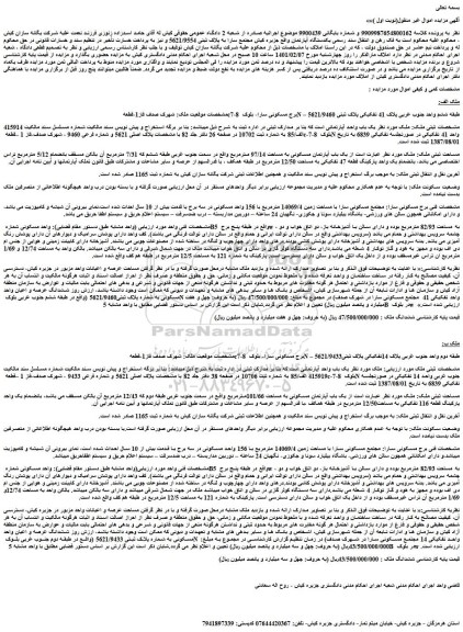مزایده فروش یکدستگاه آپارتمان  