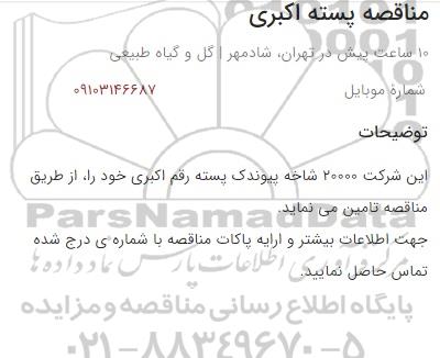 مناقصه پسته اکبری