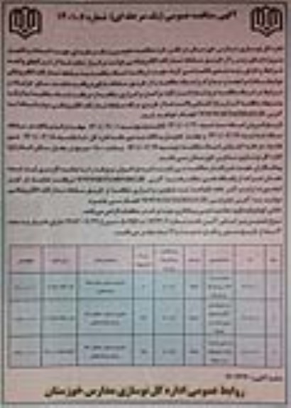 مناقصه تکمیل مدرسه 2 کلاسه ....