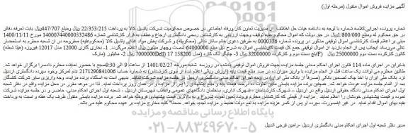 مزایده بخاری گازی 12000 ...