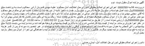 مزایده فروش یک تخته فرش هالیدی نه متری 1200 شانه رنگ سرمه ای نگین تابان کاشان