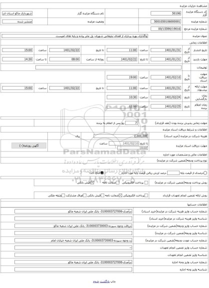 واگذاری بهره برداری از فضای تبلیغاتی شهری- پل عابر پیاده و پایه های لمپست