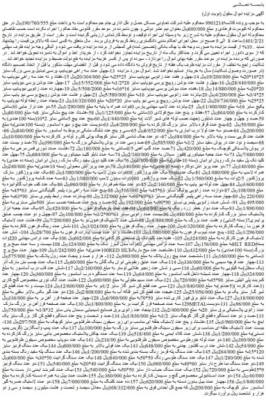 مزایده فروش چهل عدد سه راهی نیوپایپ پرسی تبدیل پرسی بزرگ سایز 25*16*20 و...