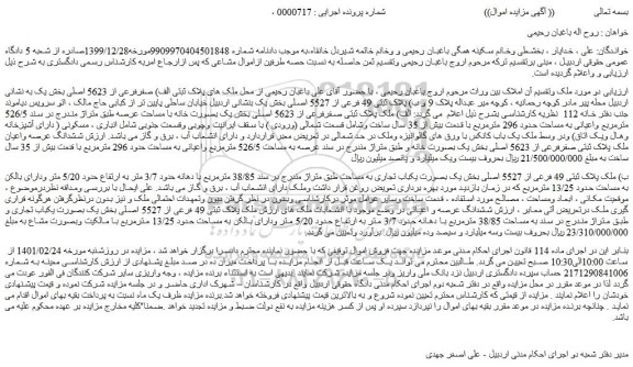 مزایده فروش ملک 