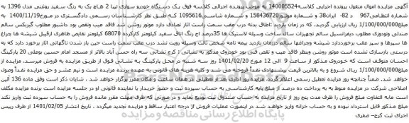 یک دستگاه خودرو سواری تیبا 2 هاچ بک