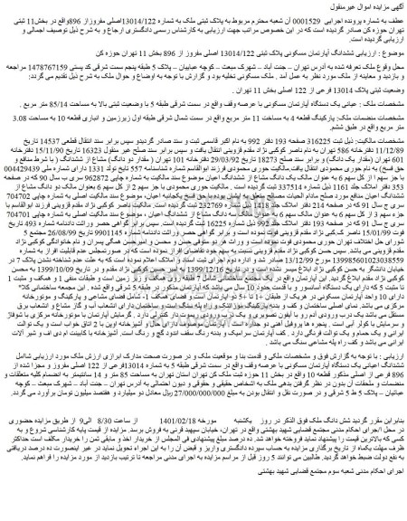 ارزیابی ششدانگ آپارتمان مسکونی