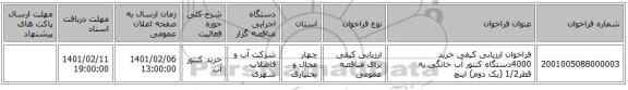 فراخوان ارزیابی کیفی خرید 4000دستگاه کنتور آب خانگی به قطر1/2 (یک دوم) اینچ