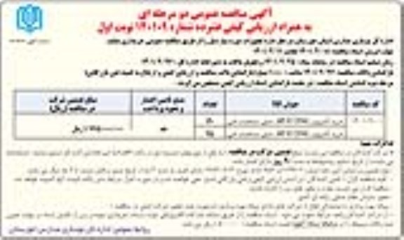 مناقصه، مناقصه عمومی خرید کامپیوتر ail in one 
