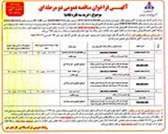 فراخوان مناقصه خرید GATE VALVE CLASS800 ...