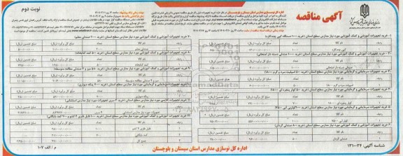 مناقصه، مناقصه خرید تجهیزات ...- نوبت دوم 