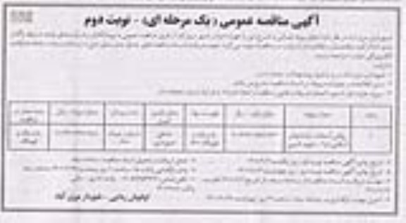 مناقصه روکش آسفالت خیابان- نوبت دوم 