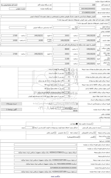 مزایده ، حدود 5 تن چوب گردو بازداشتی واقع در شهرستان سردشت.