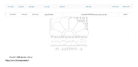 تمدید استعلام طلق جهت پوش باتون های OUTDOOR فایرفایتینگ