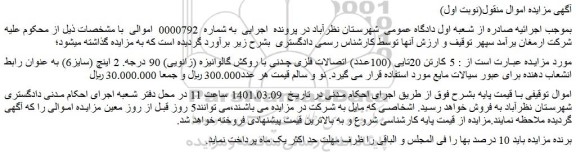 مزایده فروش 5 کارتن 20تایی (100عدد) اتصالات فلزی چدنی با روکش گالوانیزه (زانویی) 90 درجه