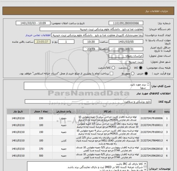 استعلام برند مورد تایید
سوپا
chenkang
تورن
