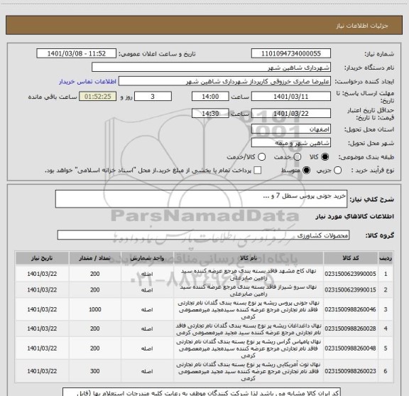 استعلام خرید جونی پروس سطل 7 و ...