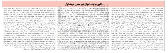 مزایده پلاک ثبتی 6 فرعی از 2549 اصلی بخش 2