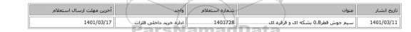 سیم جوش قطر0.8 بشکه ای و قرقره ای