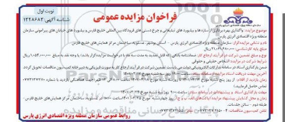 مزایده واگذاری بهره برداری از سازه ها و بیلبوردهای تبلیغاتی ...