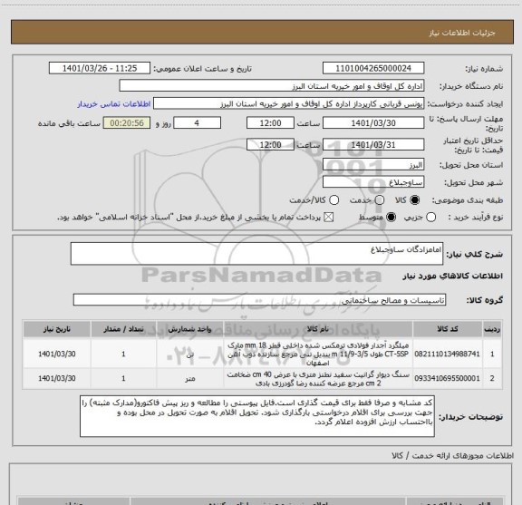 استعلام امامزادگان ساوجبلاغ