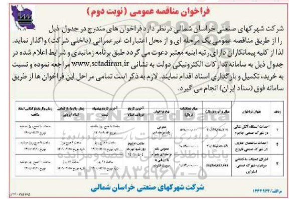 فراخوان مناقصه احداث ایستگاه آتش نشانی...