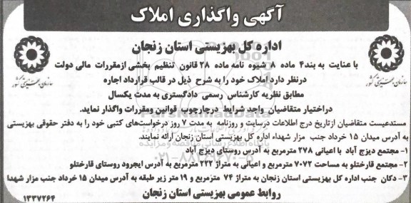 مزایده املاک