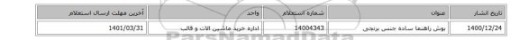 بوش راهنما ساده جنس برنجی