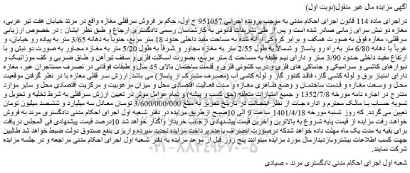 مزایده فروش سرقفلی، مغازه