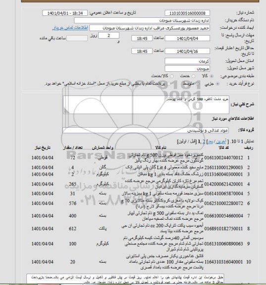 استعلام خرید ماست تکنفره 100 گرمی....