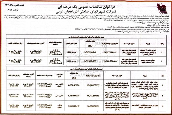 فراخوان مناقصه اجرای تصفیه خانه فاضلاب شهرک صنعتی و...- نوبت دوم