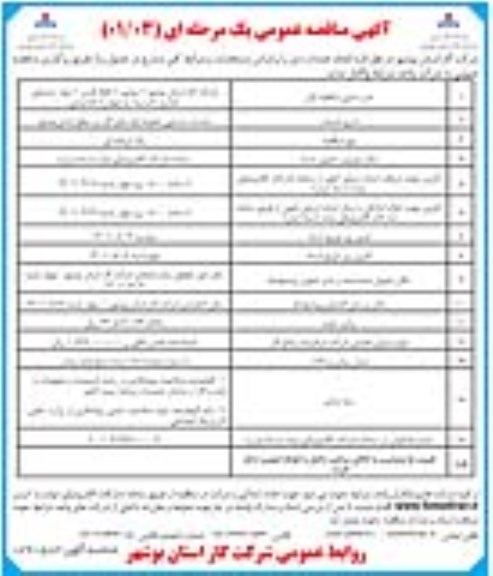 مناقصه خدمات نشتیابی خطوط لوله های گاز 