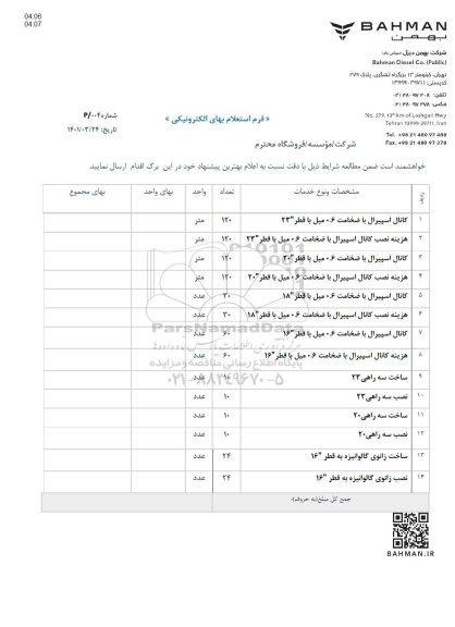 استعلام کانال اسپیرال ....