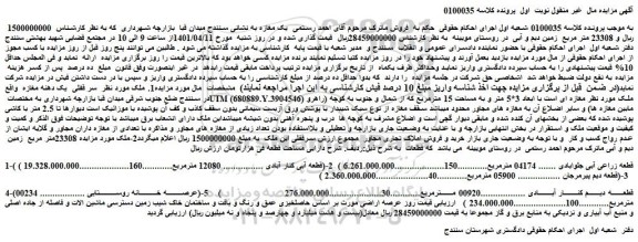 مزایده 1-(قطعه زراعی آبی جلوابادی ....... 04174 مترمربع