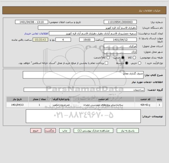 استعلام جدول گذاری معابر