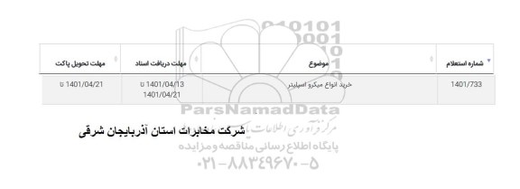 استعلام خرید انواع میکرو اسپلیتر