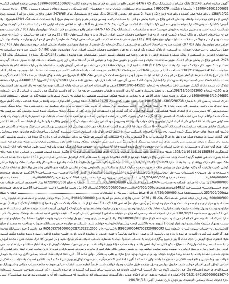 مزایده ملک