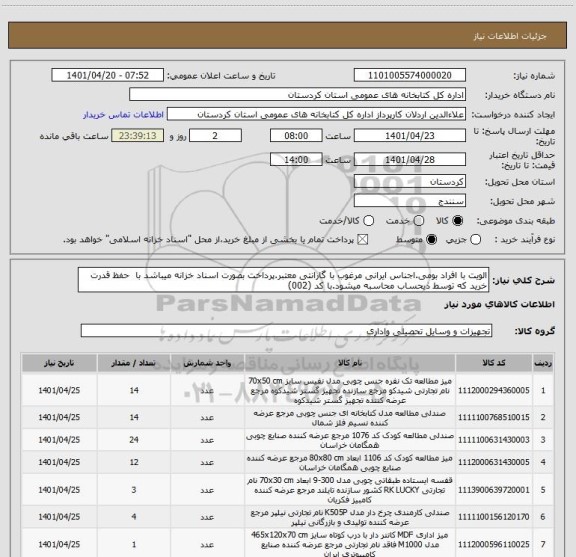 استعلام الویت با افراد بومی.اجناس ایرانی مرغوب با گارانتی معتبر.پرداخت بصورت اسناد خزانه میباشد با  حفظ قدرت خرید که توسط ذیحساب محاسبه میشود.با کد (002)