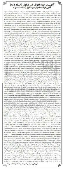مزایده فروش ششدانگ یک واحد آپارتمان