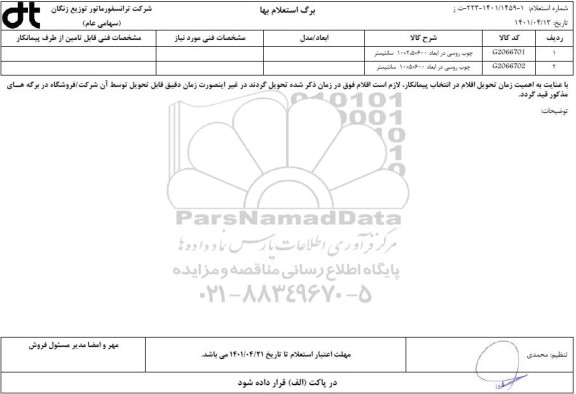 استعلام چوب روسی