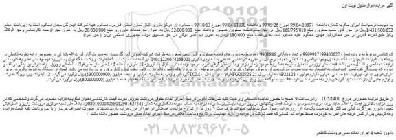 مزایده یک دستگاه لیفتراک و یک دستگاه تونل پاستوریزه