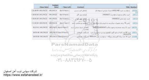 استعلام خرید شافت و مهره 