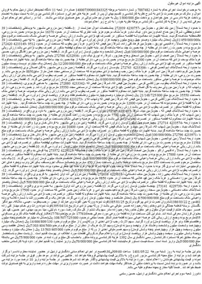 مزایده قطعه زمین مزروعی