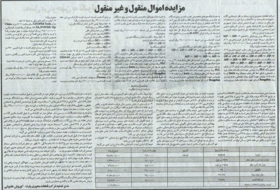 مزایده فروش ساختمان و ماشین آلات ، تجهیزات ، تاسیسات و ساختمان و سوله
