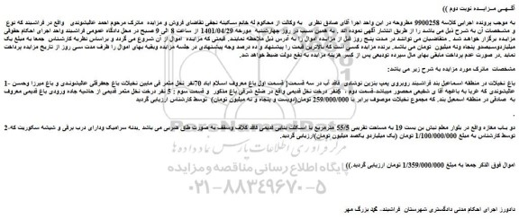 مزایده دو باب مغازه