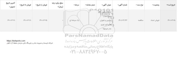 مناقصه اجاره جرثقیل بالابر جهت  نصب دوربین و فیوژن های فیبرنوری