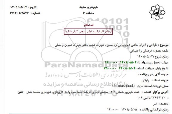 استعلام طراحی و اجرای نقاشی دیواری